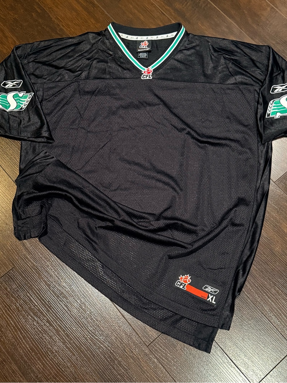 Saskatchewan Roughriders Football Jersey Men’s Size XL Reebok Black Home CFL